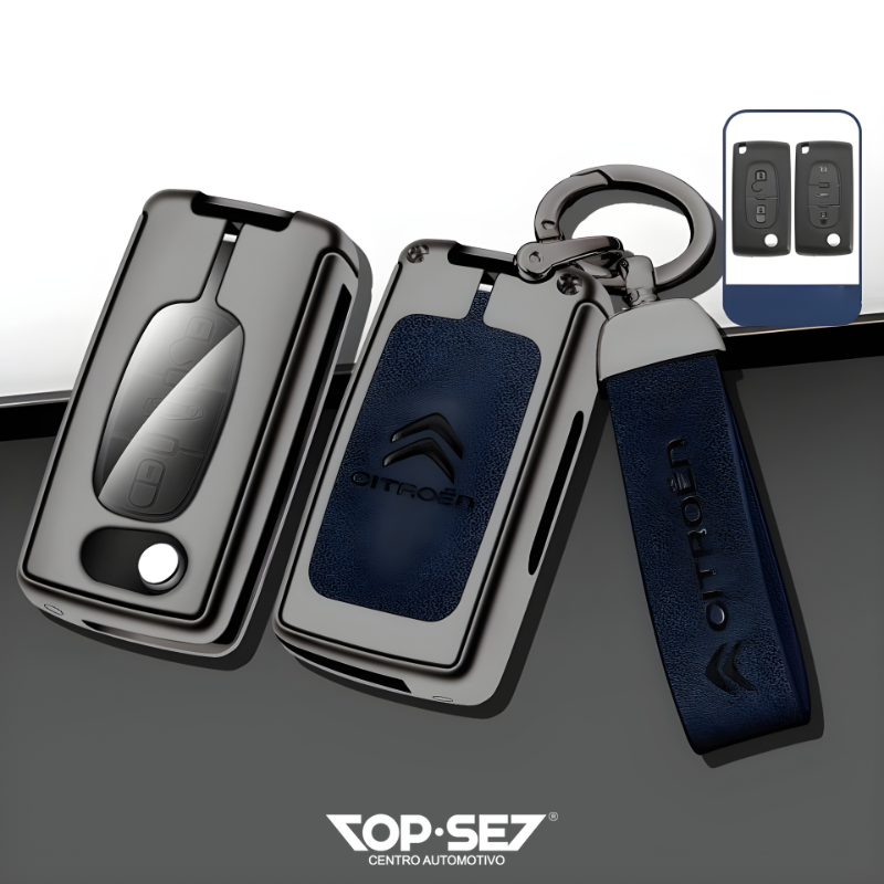 Capa de Chave Metálica Universal TopSet Armor Series™ + Chaveiro Elegante (Chave compatível na foto)