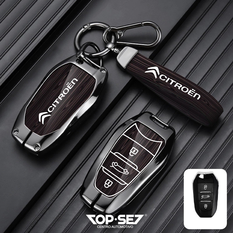 Capa de Chave Metálica Universal TopSet Armor Series™ + Chaveiro Elegante (Chave compatível na foto)