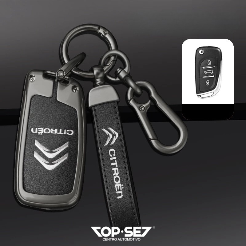 Capa de Chave Metálica Universal TopSet Armor Series™ + Chaveiro Elegante (Chave compatível na foto)