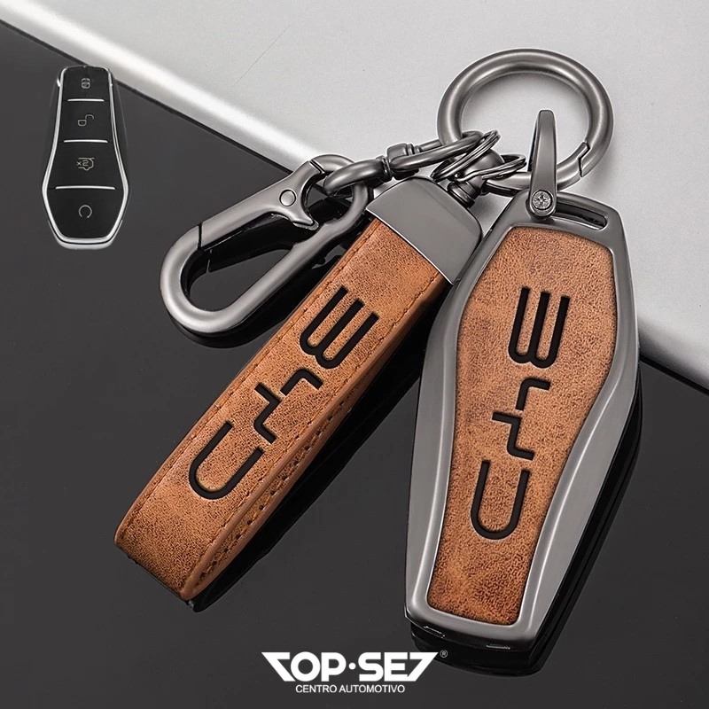 Capa de Chave Metálica Universal TopSet Armor Series™ + Chaveiro Elegante (Chave compatível na foto)