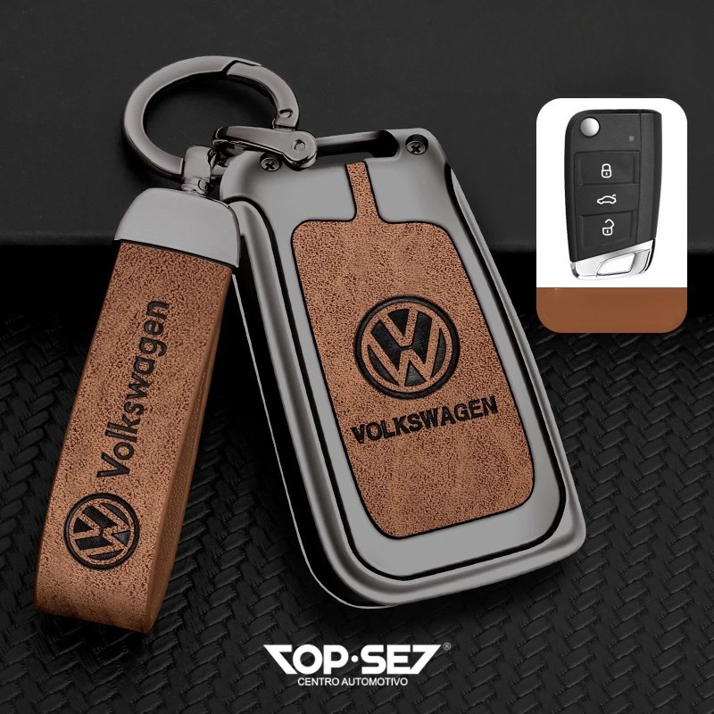 Capa de Chave Metálica Universal TopSet Armor Series™ + Chaveiro Elegante (Chave compatível na foto)