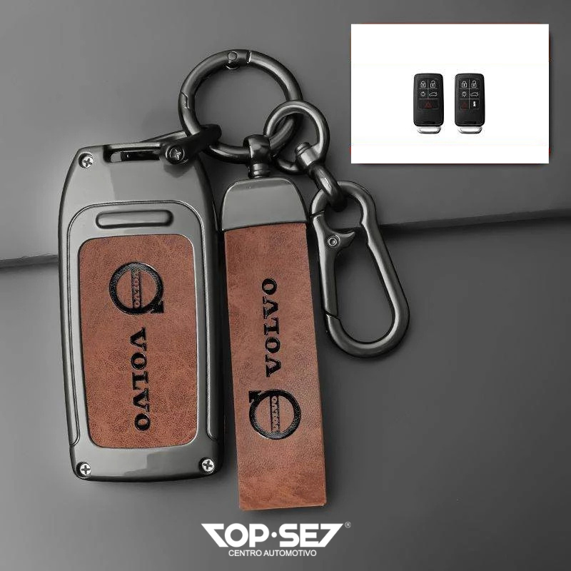 Capa de Chave Metálica Universal TopSet Armor Series™ + Chaveiro Elegante (Chave compatível na foto)