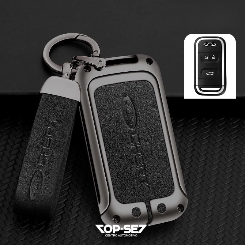 Capa de Chave Metálica Universal TopSet Armor Series™ + Chaveiro Elegante (Chave compatível na foto)