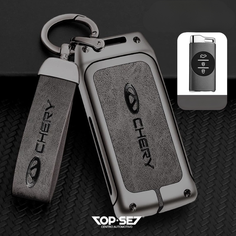 Capa de Chave Metálica Universal TopSet Armor Series™ + Chaveiro Elegante (Chave compatível na foto)