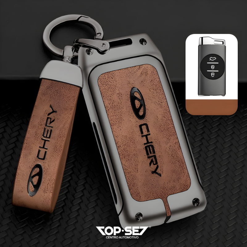 Capa de Chave Metálica Universal TopSet Armor Series™ + Chaveiro Elegante (Chave compatível na foto)