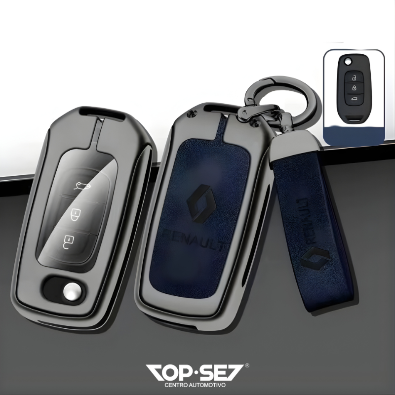 Capa de Chave Metálica Universal TopSet Armor Series™ + Chaveiro Elegante (Chave compatível na foto)