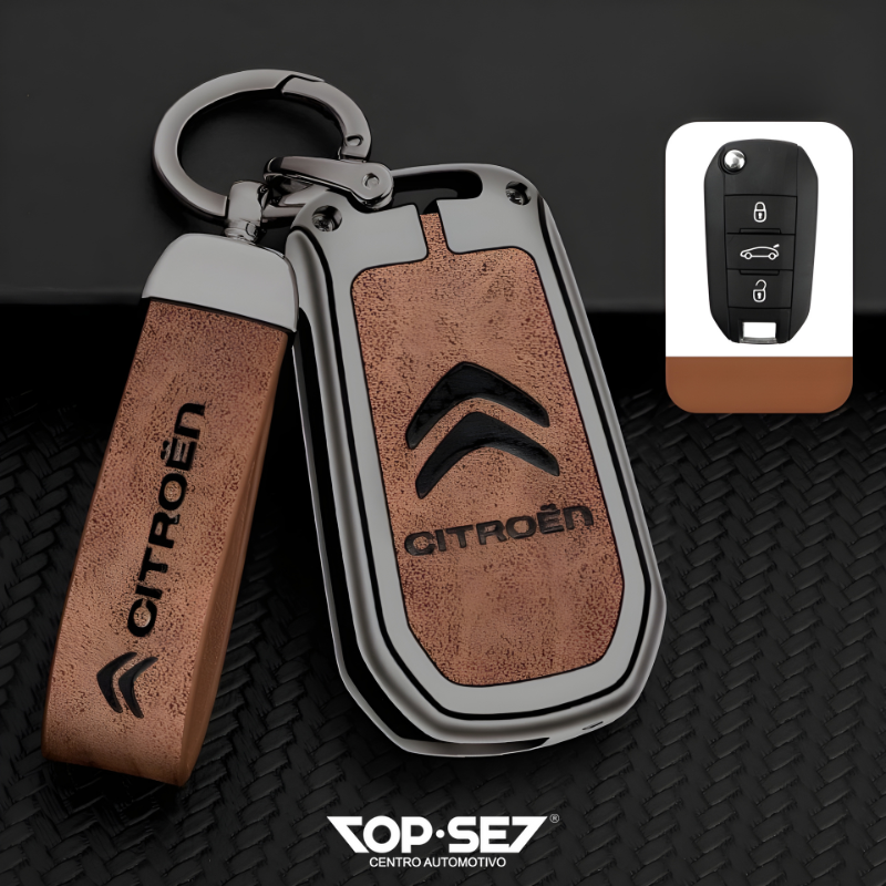 Capa de Chave Metálica Universal TopSet Armor Series™ + Chaveiro Elegante (Chave compatível na foto)
