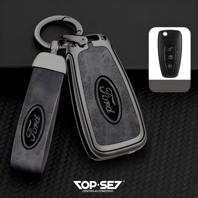 Capa de Chave Metálica Universal TopSet Armor Series™ + Chaveiro Elegante (Chave compatível na foto)