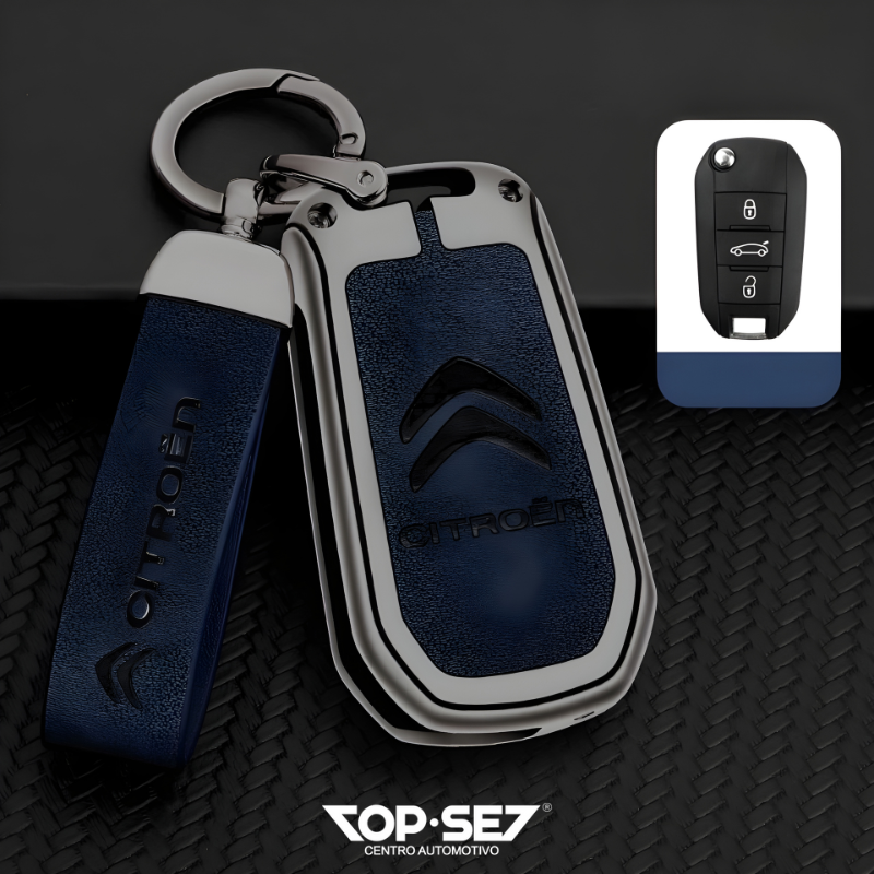 Capa de Chave Metálica Universal TopSet Armor Series™ + Chaveiro Elegante (Chave compatível na foto)