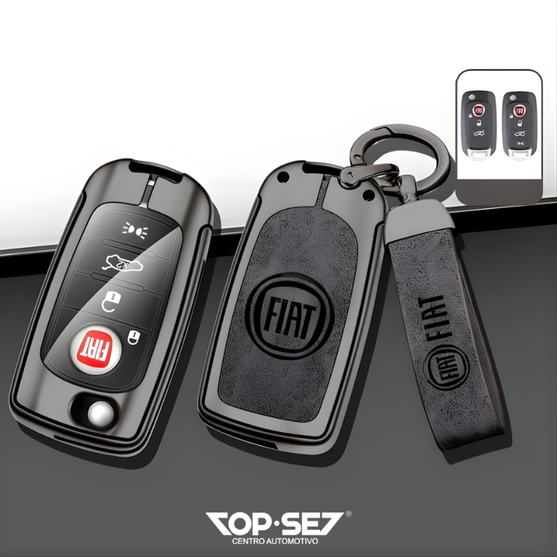 Capa de Chave Metálica Universal TopSet Armor Series™ + Chaveiro Elegante (Chave compatível na foto)