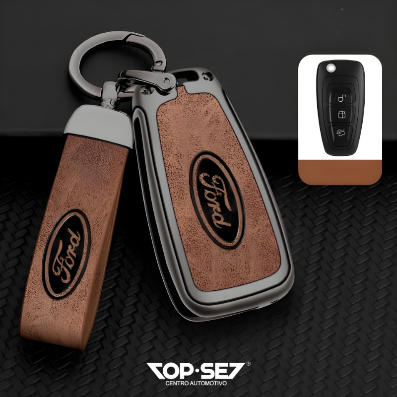 Capa de Chave Metálica Universal TopSet Armor Series™ + Chaveiro Elegante (Chave compatível na foto)
