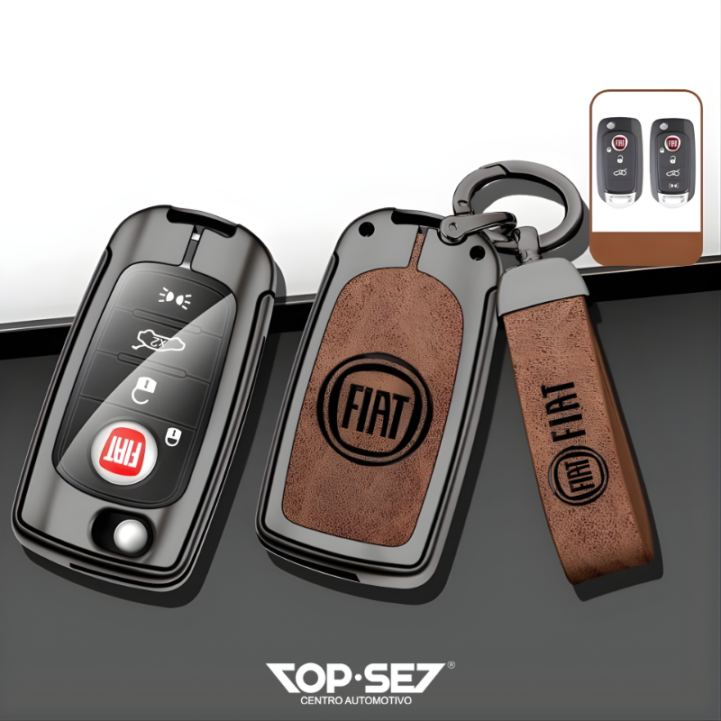 Capa de Chave Metálica Universal TopSet Armor Series™ + Chaveiro Elegante (Chave compatível na foto)