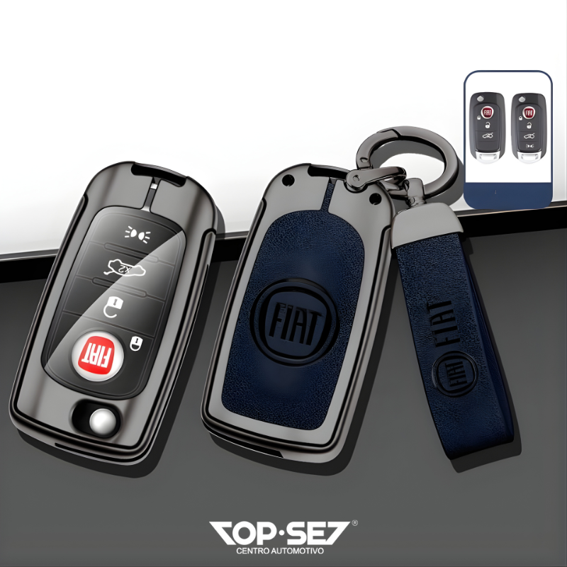 Capa de Chave Metálica Universal TopSet Armor Series™ + Chaveiro Elegante (Chave compatível na foto)