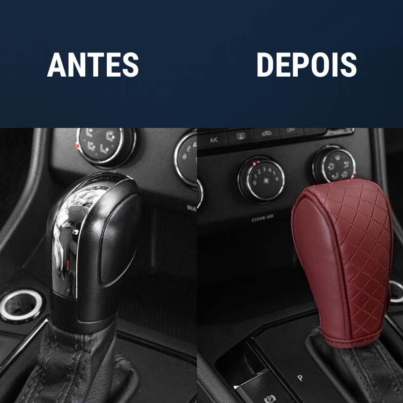 Capa De Couro para Manopla de Câmbio Antiderrapante