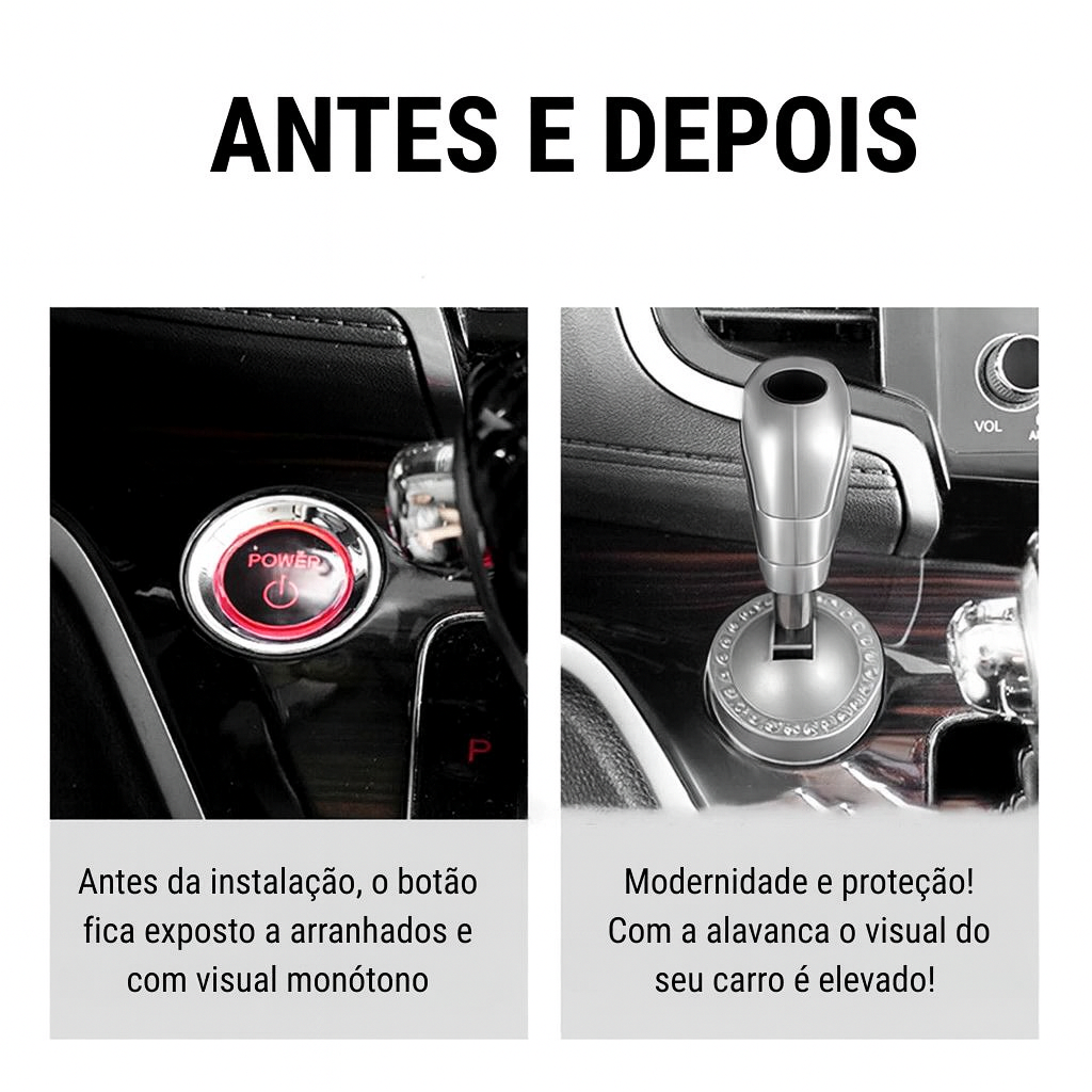 Alavanca de Botão Start Stop Estilo, Praticidade e Sofisticação