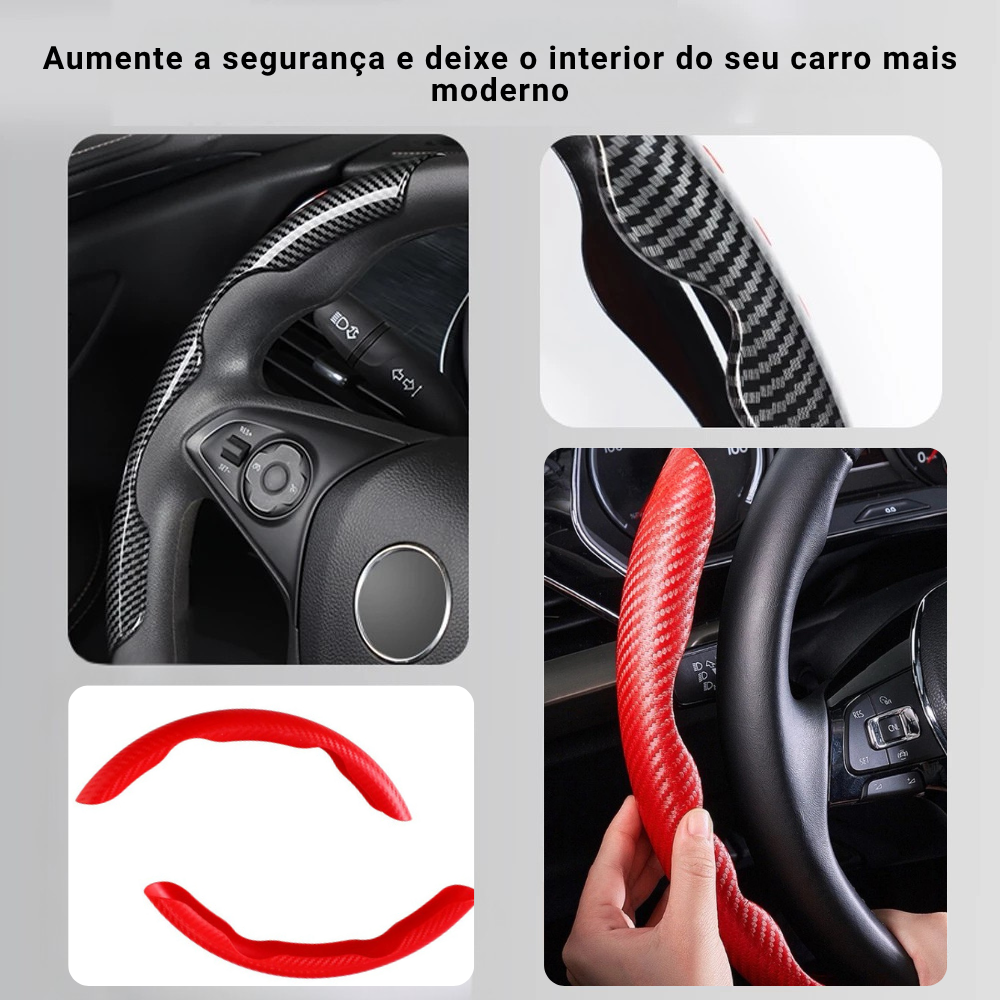 Capa de Volante Carbon Fiber Conforto Durabilidade e Design Moderno