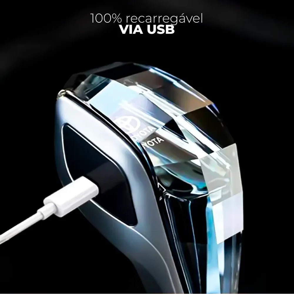 Ledshifter TopSet™ Manopla de Marcha de Cristal com Luz LED para Carros Automáticos Estilo Premium e Fácil Instalação