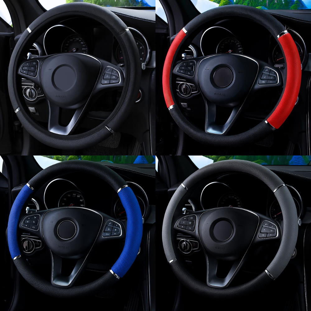 Capa de Volante Couro PU Conforto, Estilo e Proteção 4 Cores