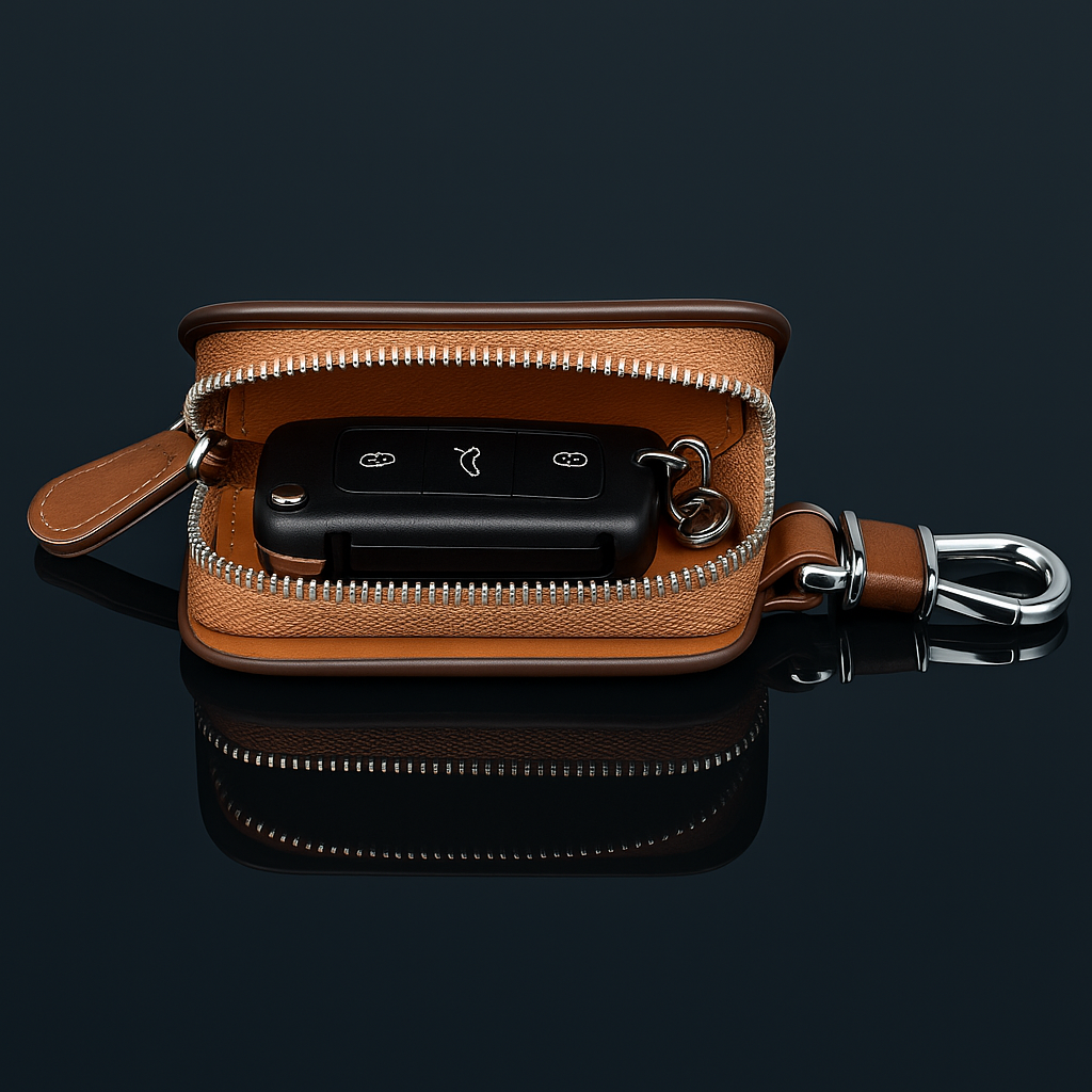 Porta-Chaves Automotivo em Couro Premium Proteção e Estilo para sua Chave