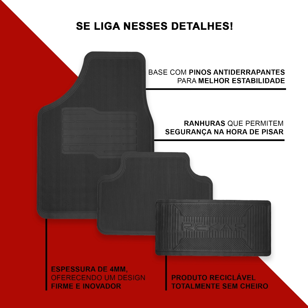 Conjunto Tapete Emborrachado