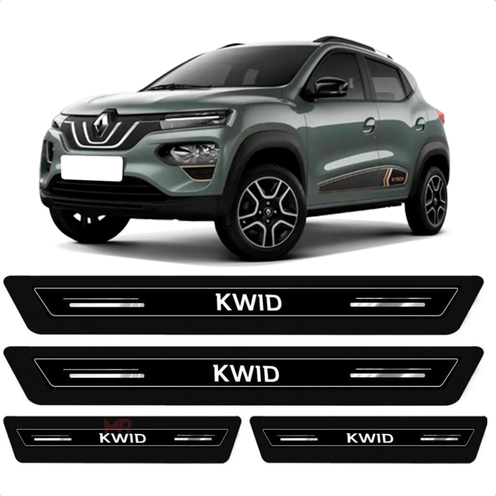 Soleira Renault Resinada Proteção Porta Kit 4 Portas com Acabamento Premium