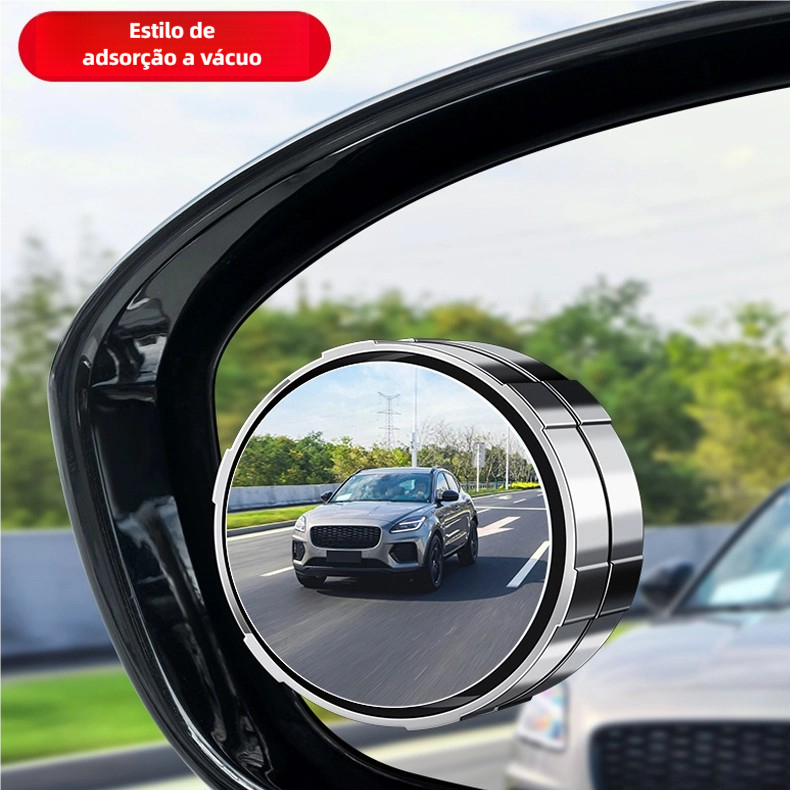 Espelho retrovisor do carro infinito pequeno espelho redondo 360 graus invertendo espelho de ponto cego