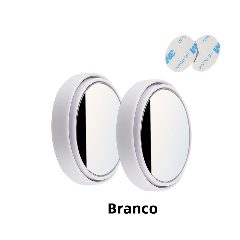 Mini Espelho Automotivo Anti-Ponto Cego 360° Mais Segurança e Visão Ampliada