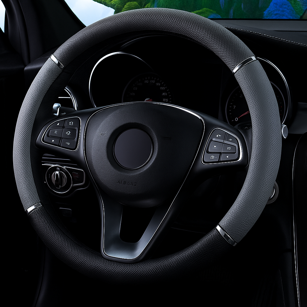 Capa de Volante Couro PU Conforto, Estilo e Proteção 4 Cores