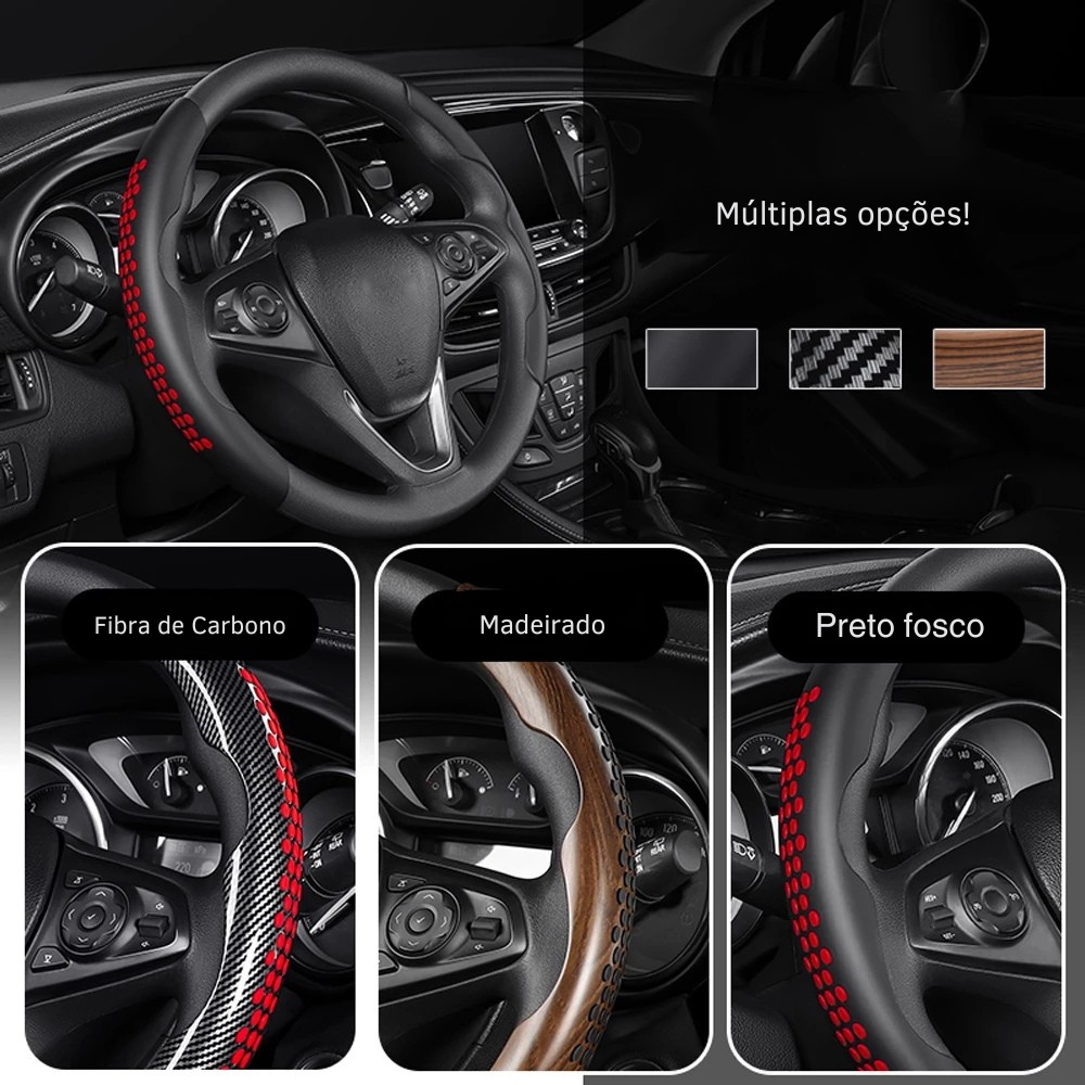 Capa de Volante Carbon Fiber Conforto Durabilidade e Design Moderno