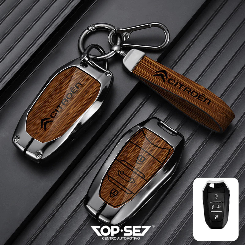 Capa de Chave Metálica Universal TopSet Armor Series™ + Chaveiro Elegante (Chave compatível na foto)