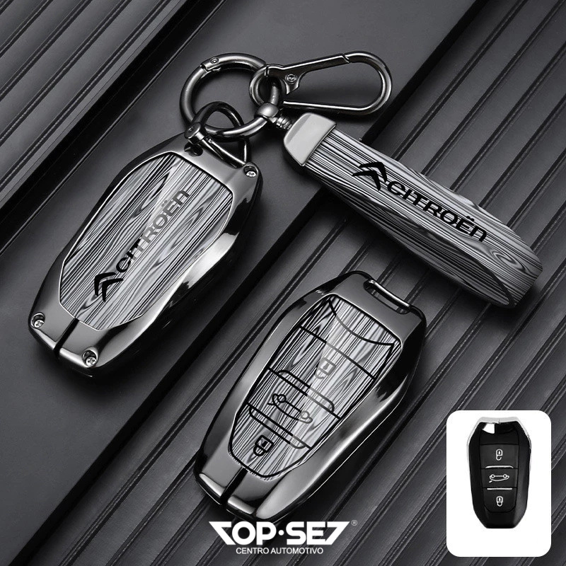 Capa de Chave Metálica Universal TopSet Armor Series™ + Chaveiro Elegante (Chave compatível na foto)
