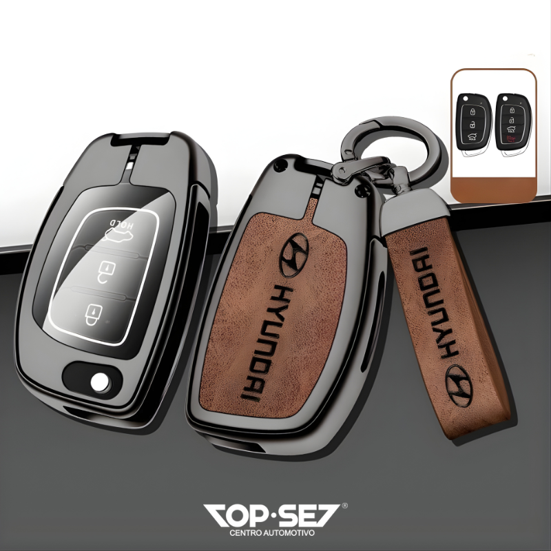 Capa de Chave Metálica Universal TopSet Armor Series™ + Chaveiro Elegante (Chave compatível na foto)