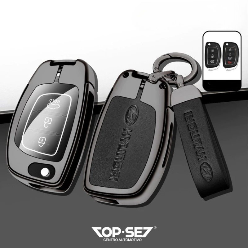Capa de Chave Metálica Universal TopSet Armor Series™ + Chaveiro Elegante (Chave compatível na foto)