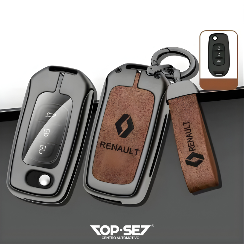 Capa de Chave Metálica Universal TopSet Armor Series™ + Chaveiro Elegante (Chave compatível na foto)