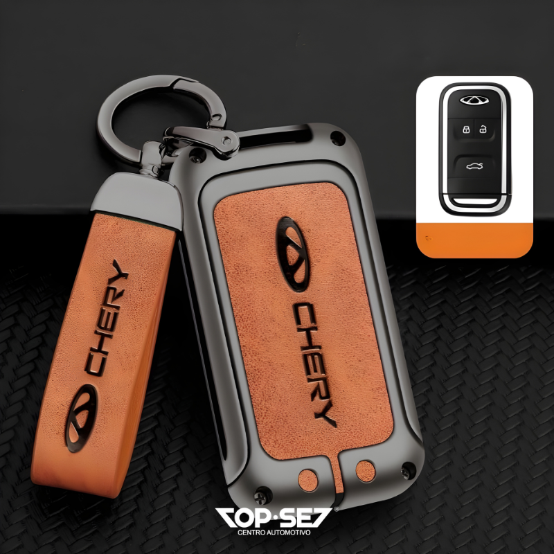 Capa de Chave Metálica Universal TopSet Armor Series™ + Chaveiro Elegante (Chave compatível na foto)