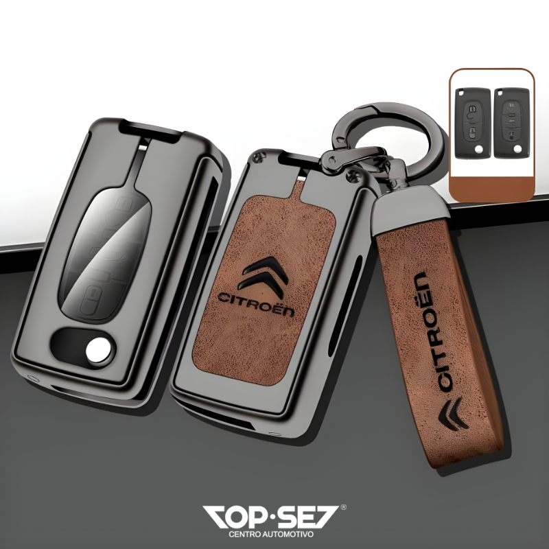 Capa de Chave Metálica Universal TopSet Armor Series™ + Chaveiro Elegante (Chave compatível na foto)