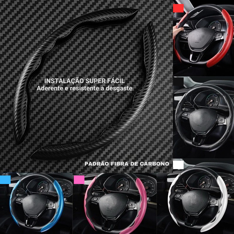 Capa de Volante Carbon Fiber Conforto Durabilidade e Design Moderno