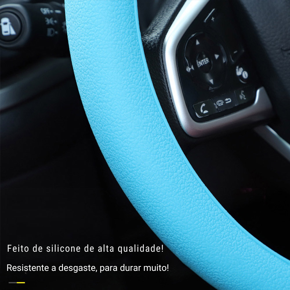 Capa Antiderrapante em Silicone para Volante Proteção Elegante e Ajuste Perfeito