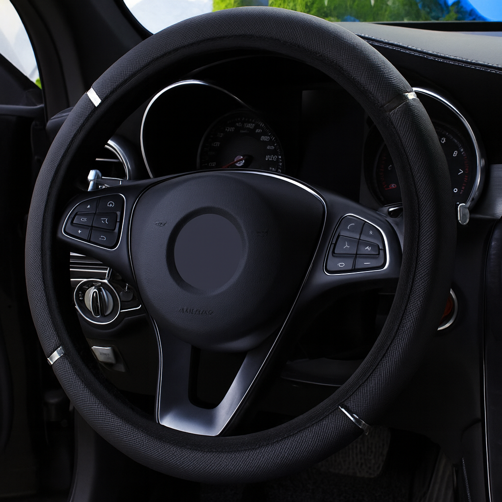 Capa de Volante Couro PU Conforto, Estilo e Proteção 4 Cores