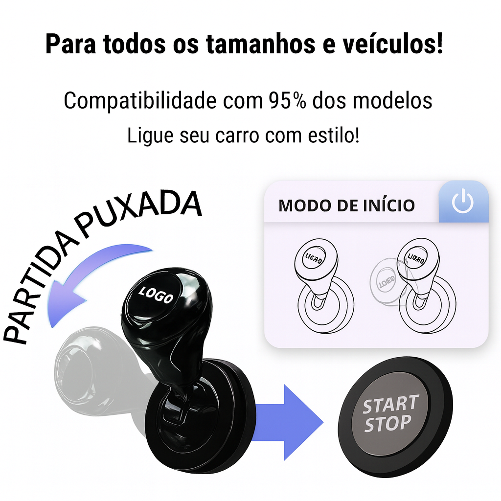 Alavanca de Botão Start Stop Estilo, Praticidade e Sofisticação