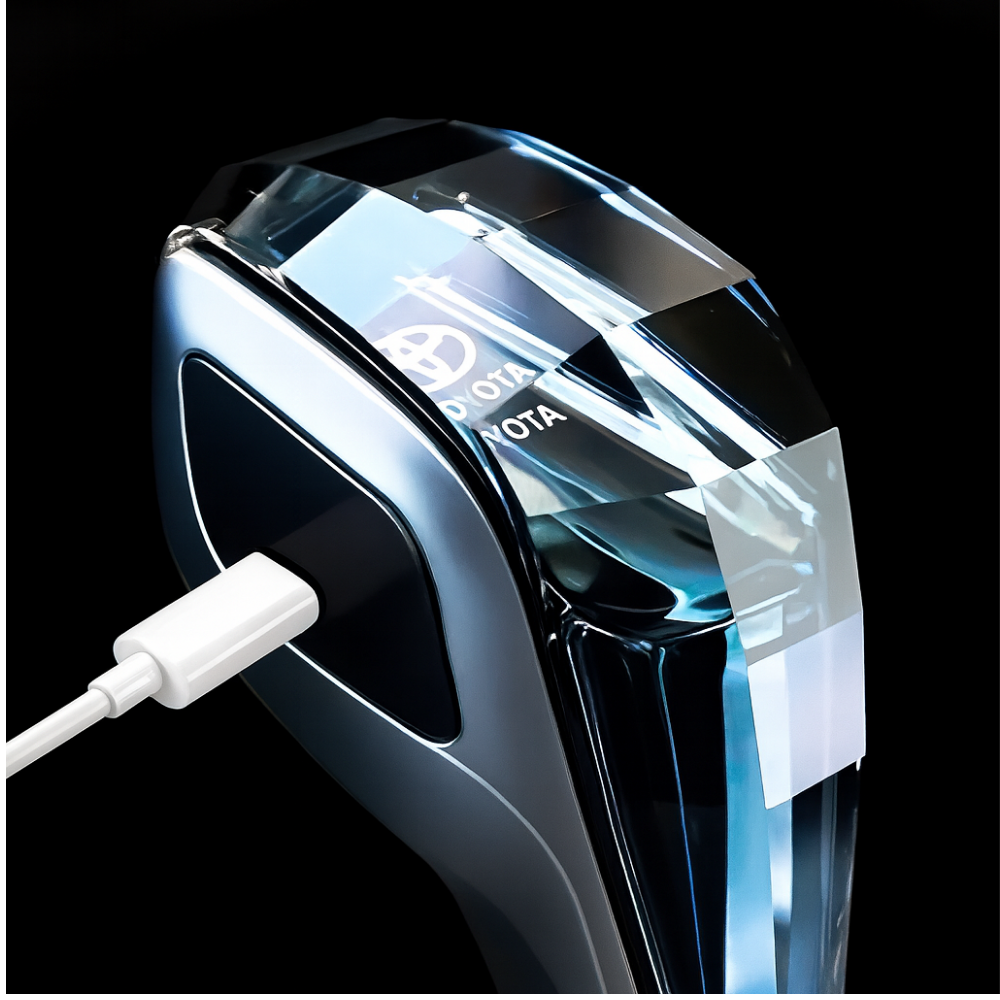 Ledshifter TopSet™ Manopla de Marcha de Cristal com Luz LED para Carros Automáticos Estilo Premium e Fácil Instalação