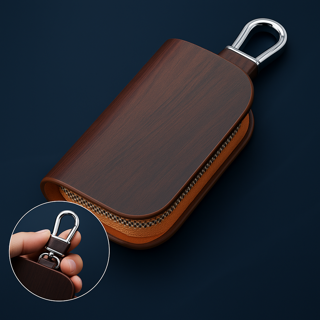 Porta-Chaves Automotivo em Couro Premium Proteção e Estilo para sua Chave