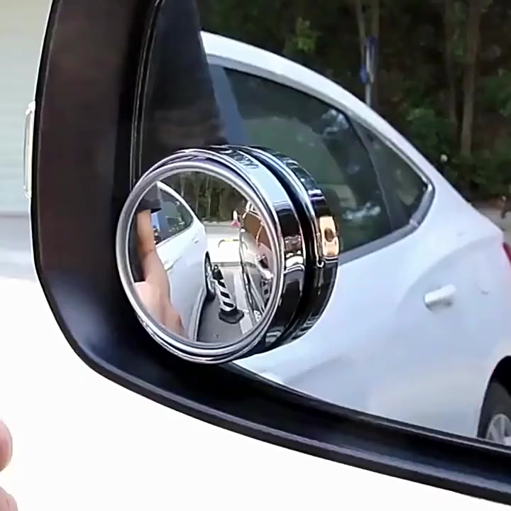 Espelho retrovisor do carro infinito pequeno espelho redondo 360 graus invertendo espelho de ponto cego
