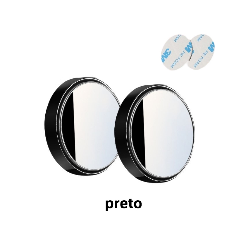 Mini Espelho Automotivo Anti-Ponto Cego 360° Mais Segurança e Visão Ampliada